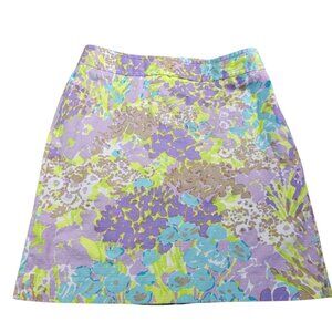 TALBOTS Skirt Womens 10P A Line Purple Pastel Lined Career Work Casual Summer